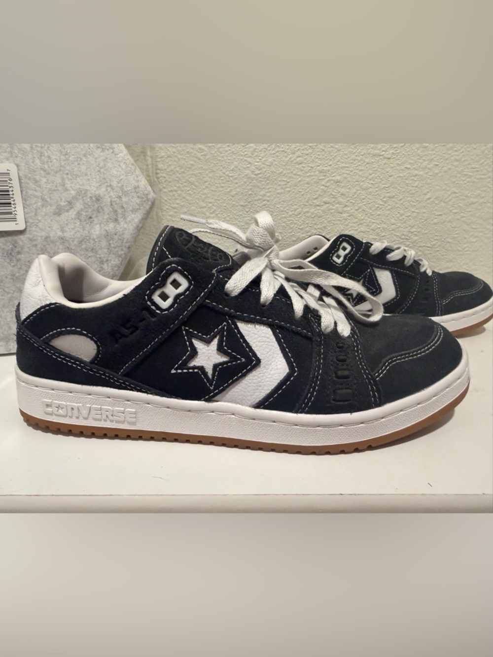 Converse Black and White Low-Top Star Chevron Sneakers